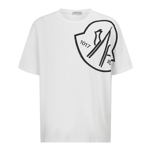Moncler Ink-Splatter Logo Short-Sleeve T-Shirt