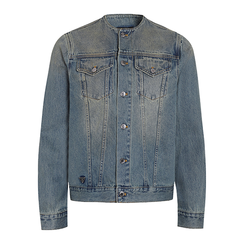 Classic Solid Color Washed Casual Denim Jacket