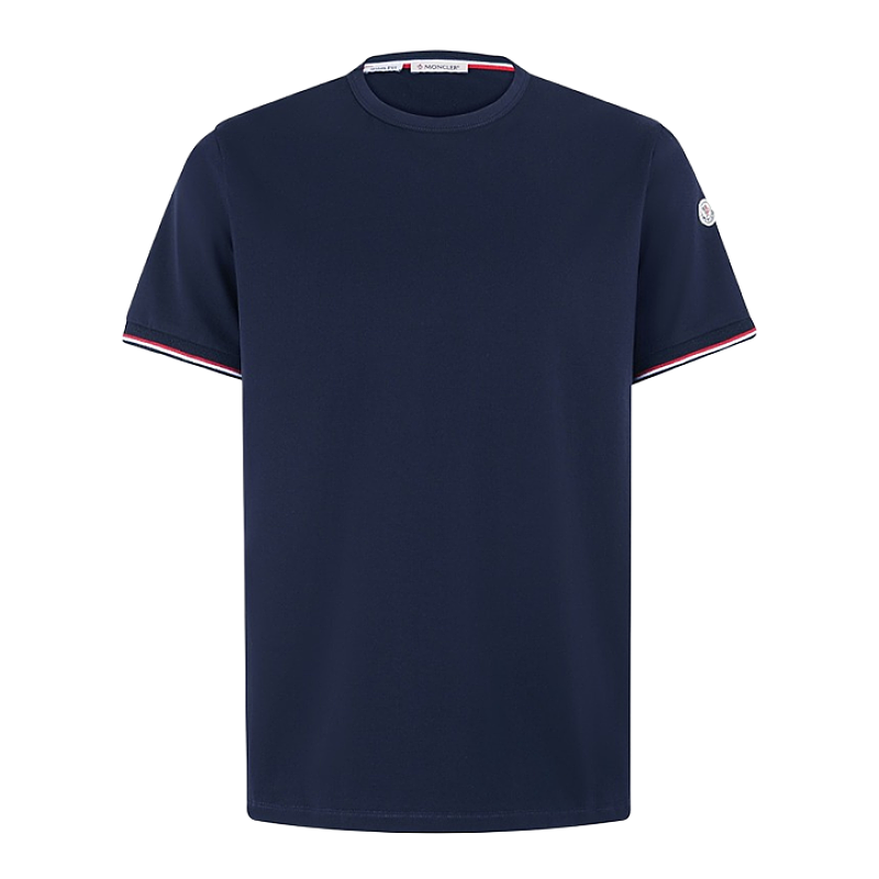 Logo Tricolor-Trim Cotton T-Shirt