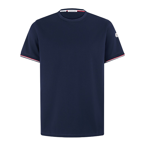 Logo Tricolor-Trim Cotton T-Shirt