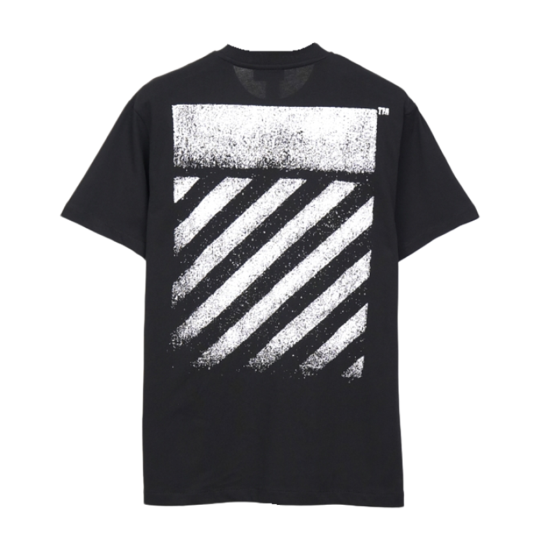 Inkjet Line Print Short-Sleeve T-Shirt