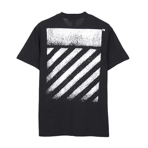 Inkjet Line Print Short-Sleeve T-Shirt