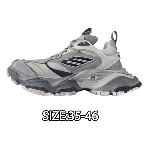 Balenciaga Round Toe Lace-up Low-top Casual Shoes Paris Xii