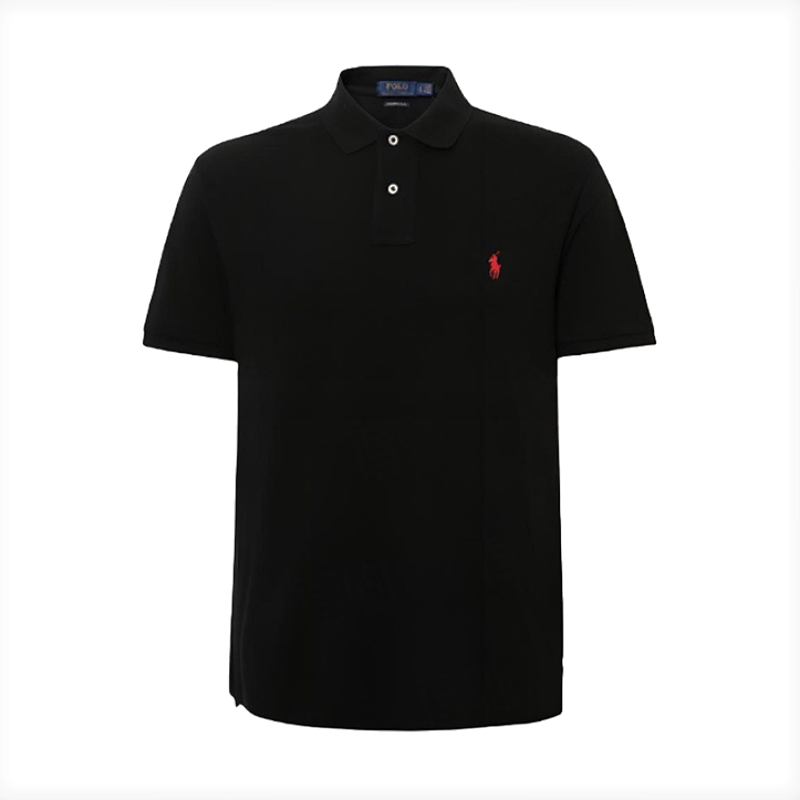 RL 25ss Pony Logo Embroidered Polo Short Sleeves-RN41381 Black