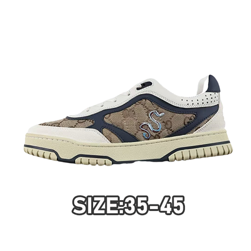 Gucci G Re-Web Leather SneakersLow-top All-match White Sports Sneakers