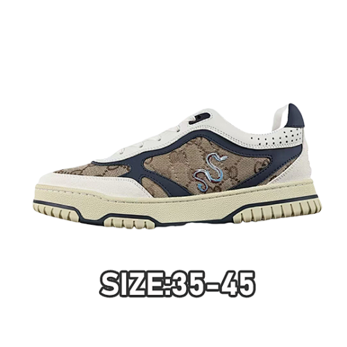 Gucci G Re-Web Leather SneakersLow-top All-match White Sports Sneakers