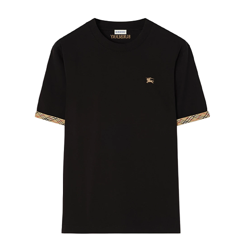Short-sleeve Polo With Checkered Cuffs