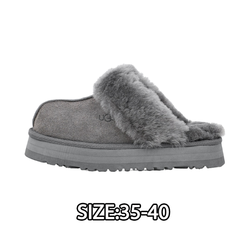 Star Slippers 3-Layer Thick-Sole Snow Boots Women's Gray