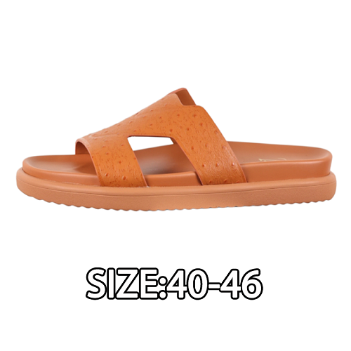 Louis Vuitton Round-toe Flat Mules Flip-flops Men's Brown