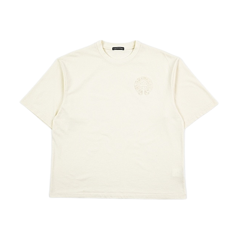 Horseshoe Chain Embroidered Round Neck Short Sleeve