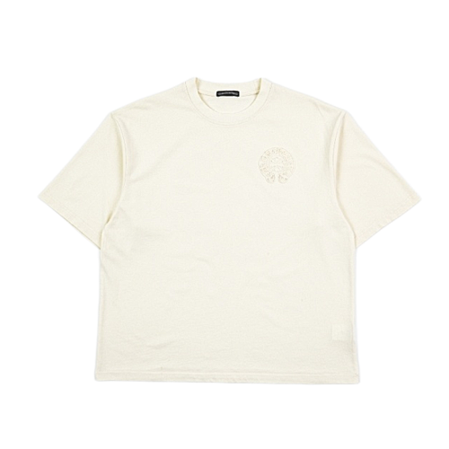 Horseshoe Chain Embroidered Round Neck Short Sleeve
