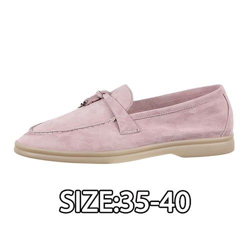 Suede Casual Shoes In Dusty Pink