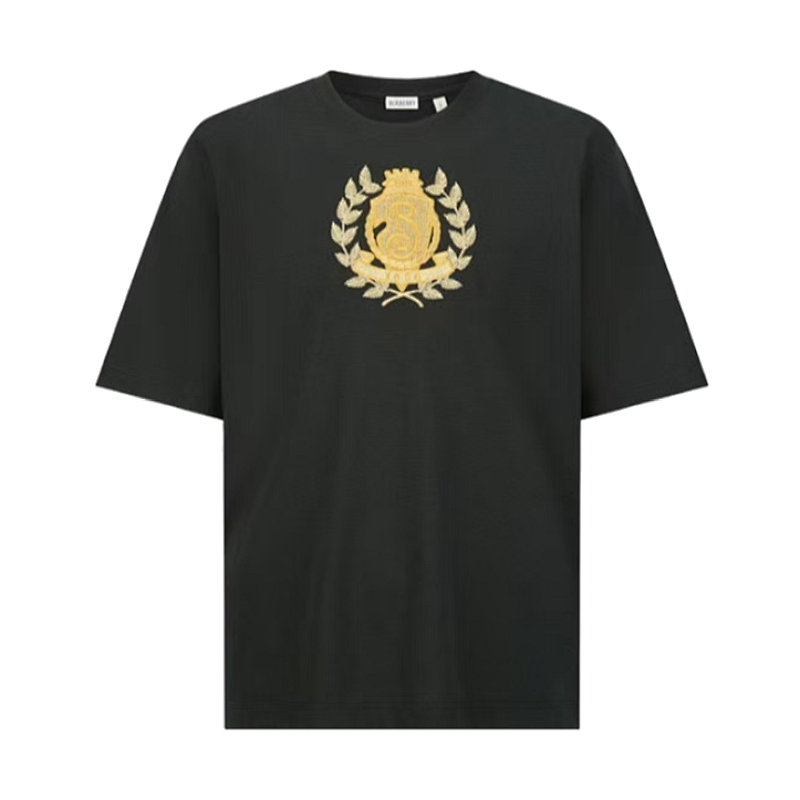 Burberry Logo Gold Embroidered Short Sleeves