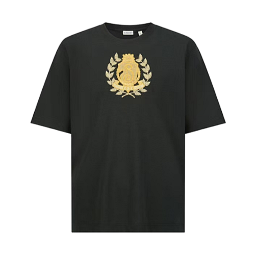 Burberry Logo Gold Embroidered Short Sleeves
