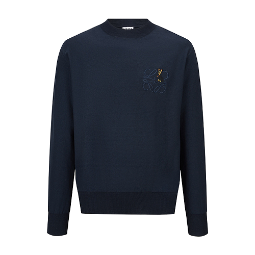 Loewe Animal Anagram Embroidered Logo Knit Sweater