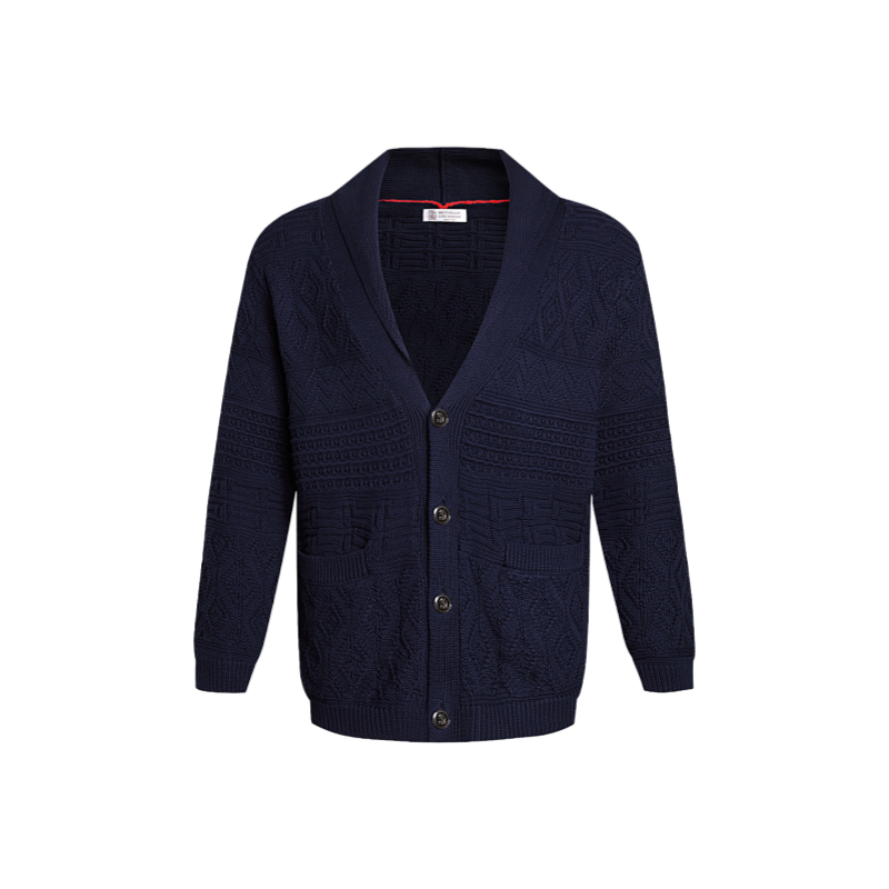 Solid Color Collar Button-down Sweater
