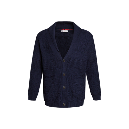 Solid Color Collar Button-down Sweater