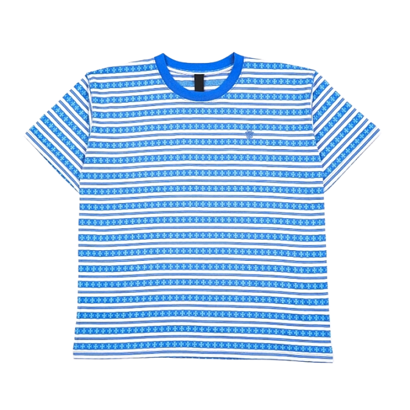 All-Over Cross Pattern Yarn-Dyed Short-Sleeve Shirt