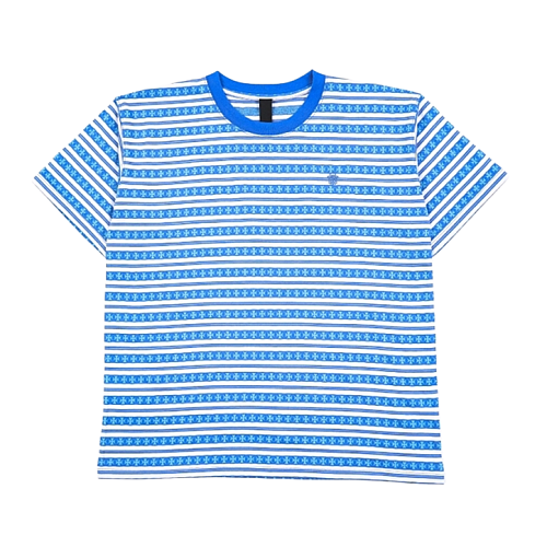 All-Over Cross Pattern Yarn-Dyed Short-Sleeve Shirt