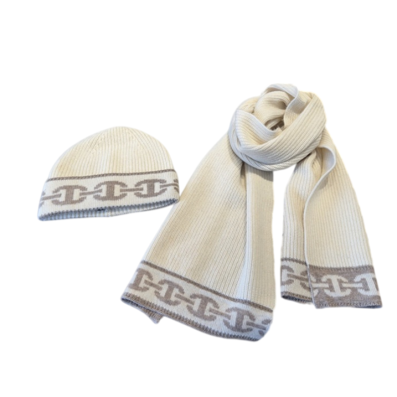 Hermès Cashmere Scarf And Hat Set