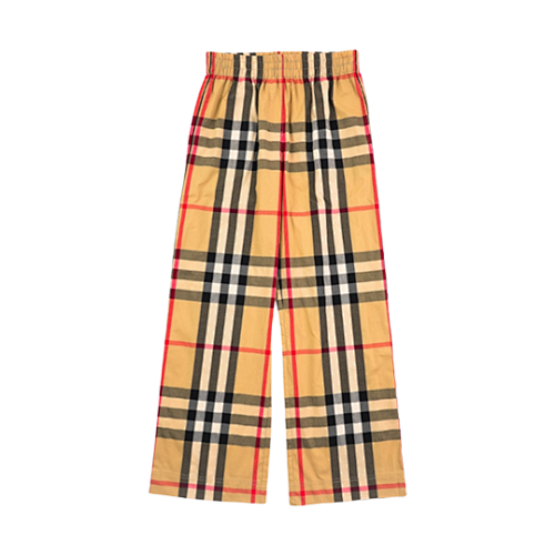 Check Cotton Trousers