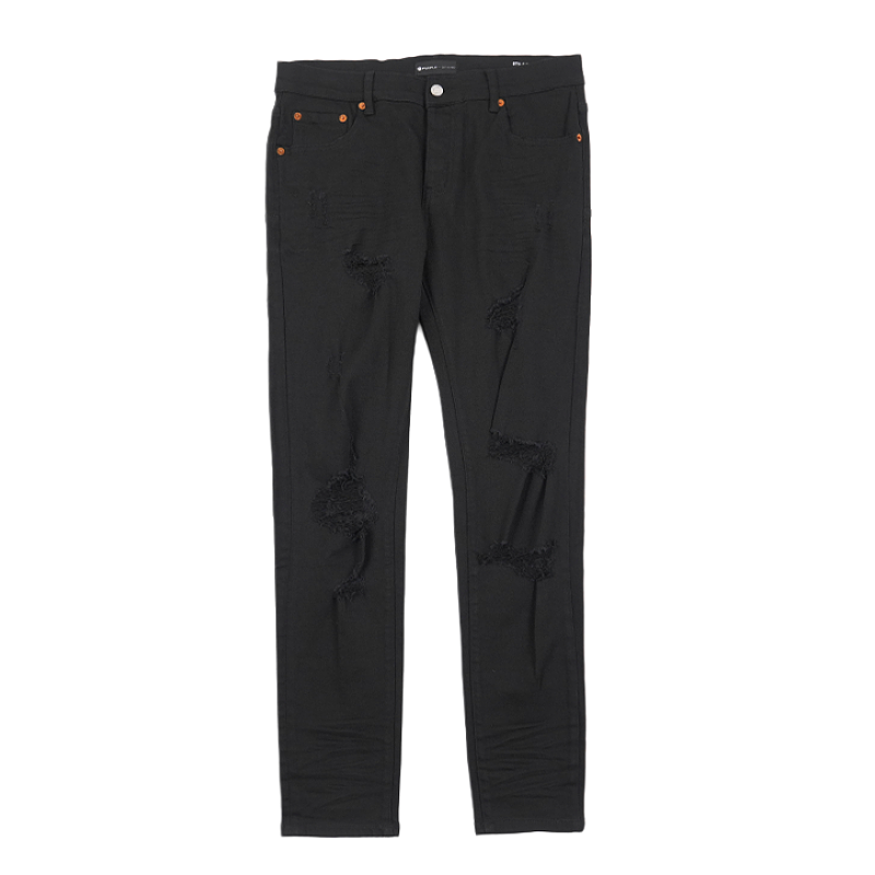 Slim-fit Long Pants With Worn-out Pockets