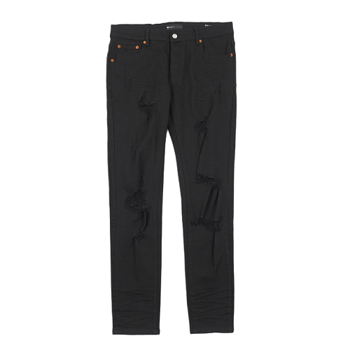 Slim-fit Long Pants With Worn-out Pockets