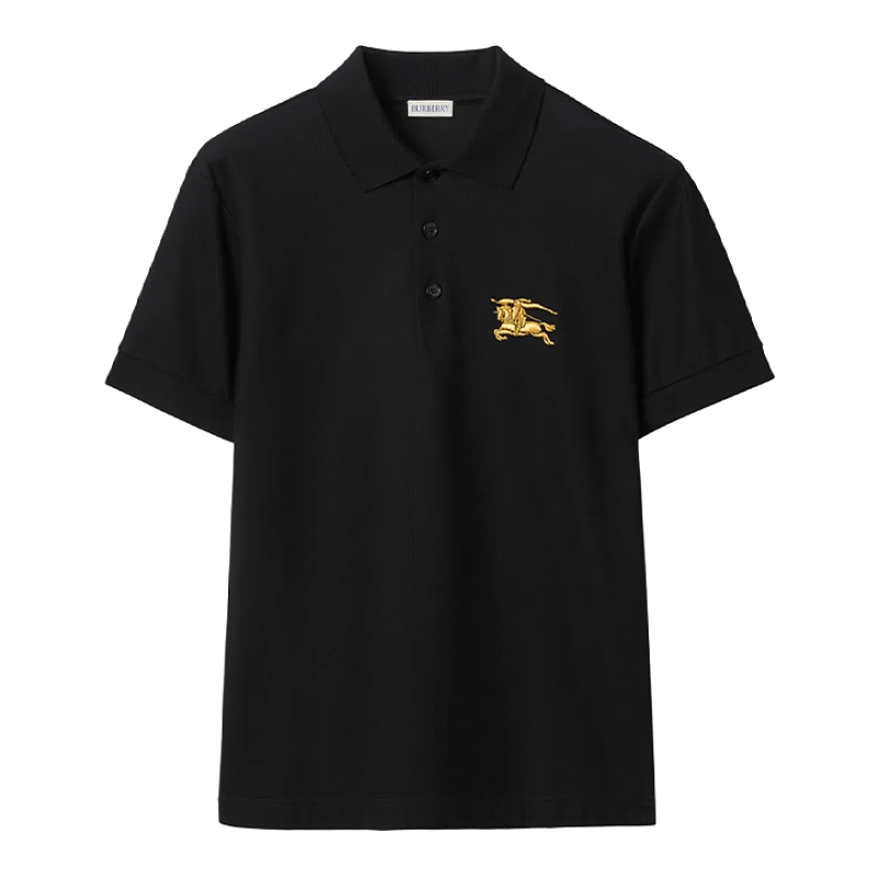 Little Warhorse Embroidered Short-Sleeve Polo Black