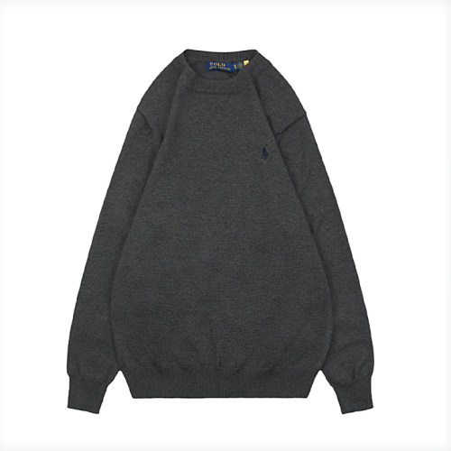 RL 25Fw Pony Logo Crew Neck Sweater - Dark Gray