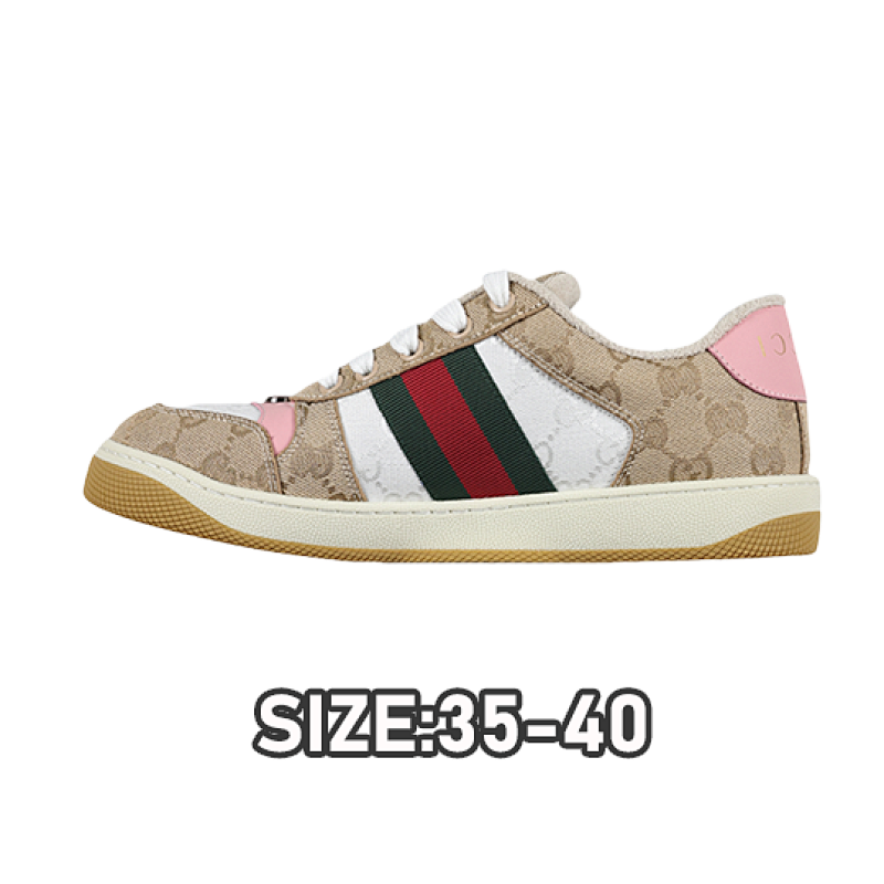 Gucci G Ucci Screener GG Enamel Buckle Dirty Old Dirty Shoes