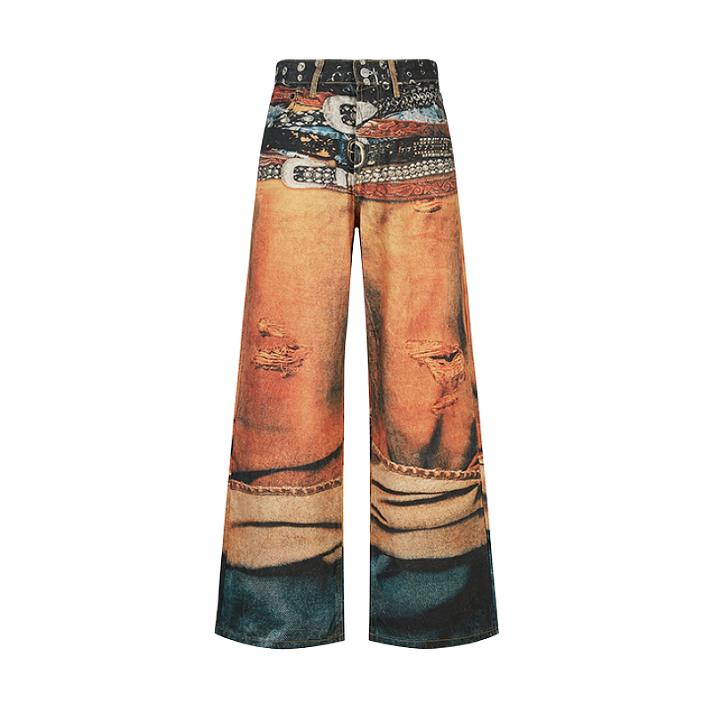 Acne Studios Plexicon Print Denim Jeans