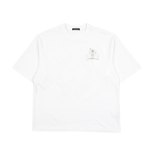 Chrome Hearts Vase Arch Bridge Chain Embroidery Round Neck Short Sleeve