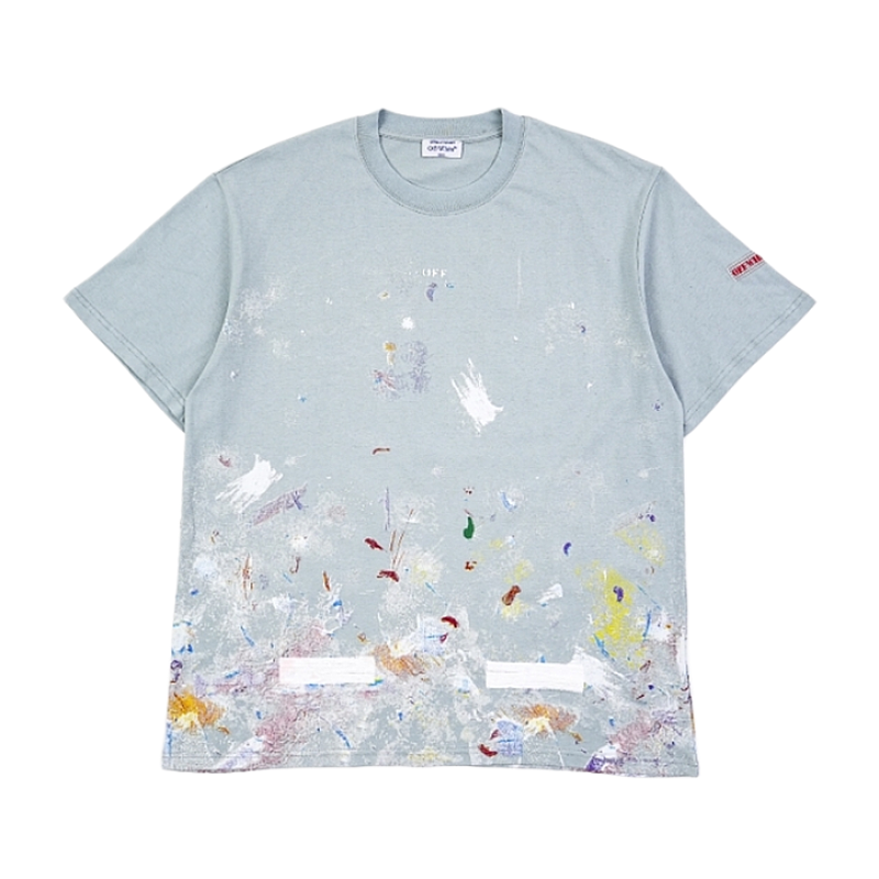 Short-Sleeve Top With Starry Sky Ink-Splash And Arrow Print