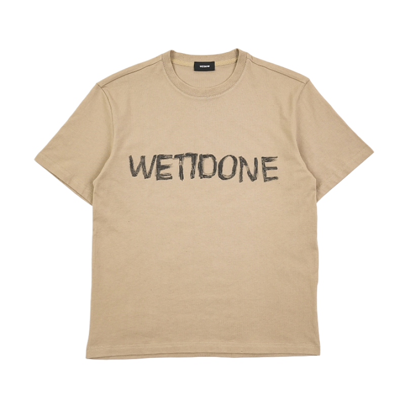 Graffiti Brushstroke Letter Print Short Sleeve