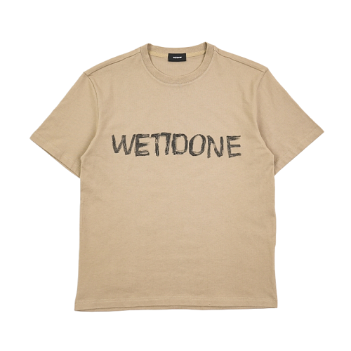 Graffiti Brushstroke Letter Print Short Sleeve