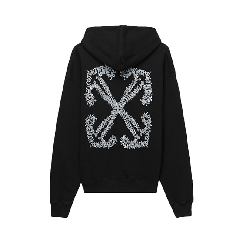 OW Wavy Anchor Arrow Embroidered Hoodie