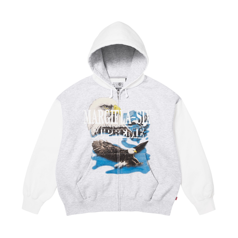 Supreme Eagle-print Zip-up Sweatshirt