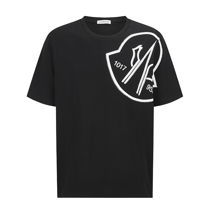 Moncler Ink-Splatter Logo Short-Sleeve T-Shirt