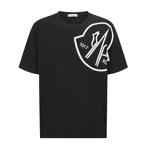 Moncler Ink-Splatter Logo Short-Sleeve T-Shirt