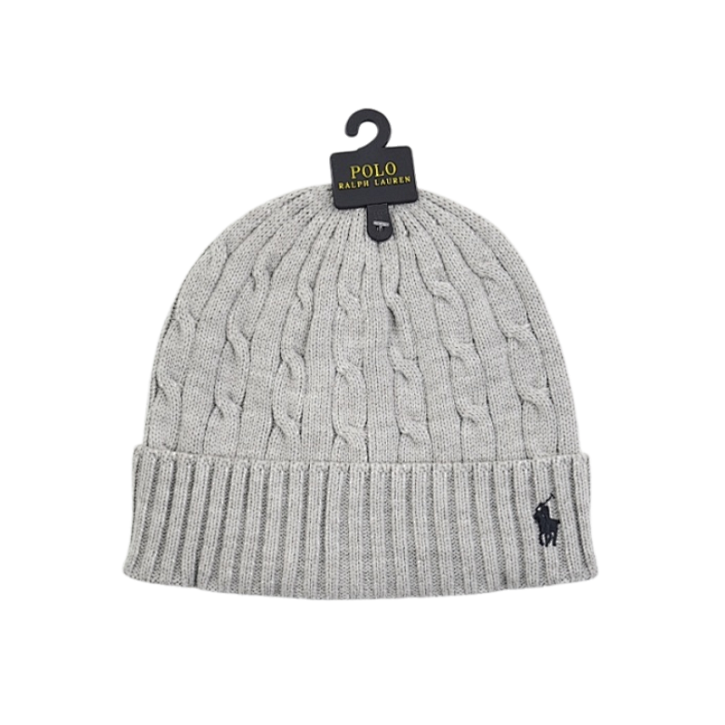 Ralph Lauren Rolled-brim Wool Beanie Grey