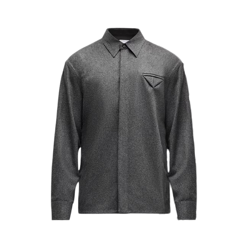 Wool Jacket Shirt Gray