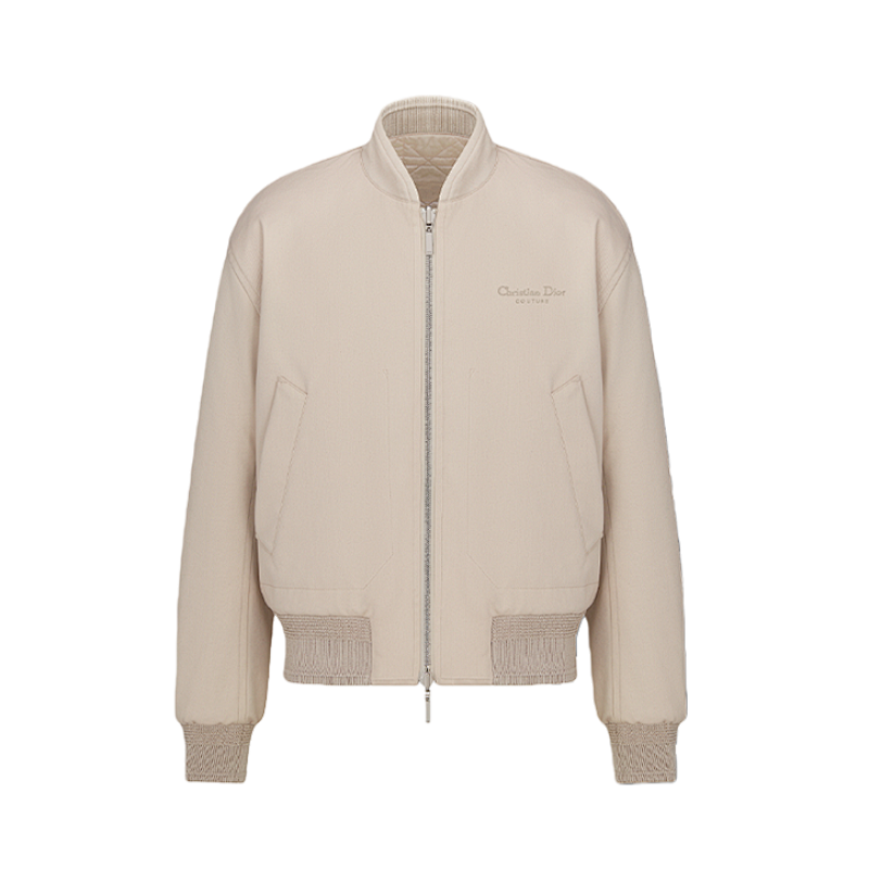 Double-sided Cotton-padded Jacket With Rattan Quilting