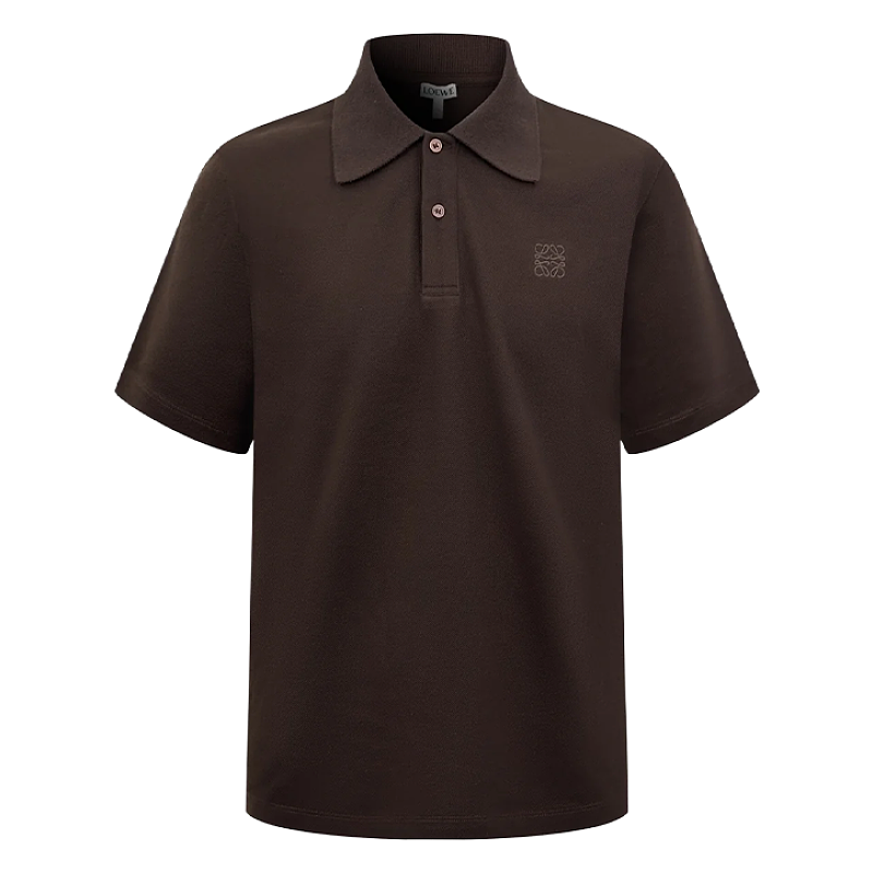 Small Embroidered Polo Brown