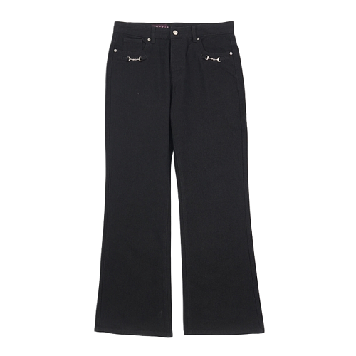 Gucci Cotton Denim Trousers With Horsebit Detail