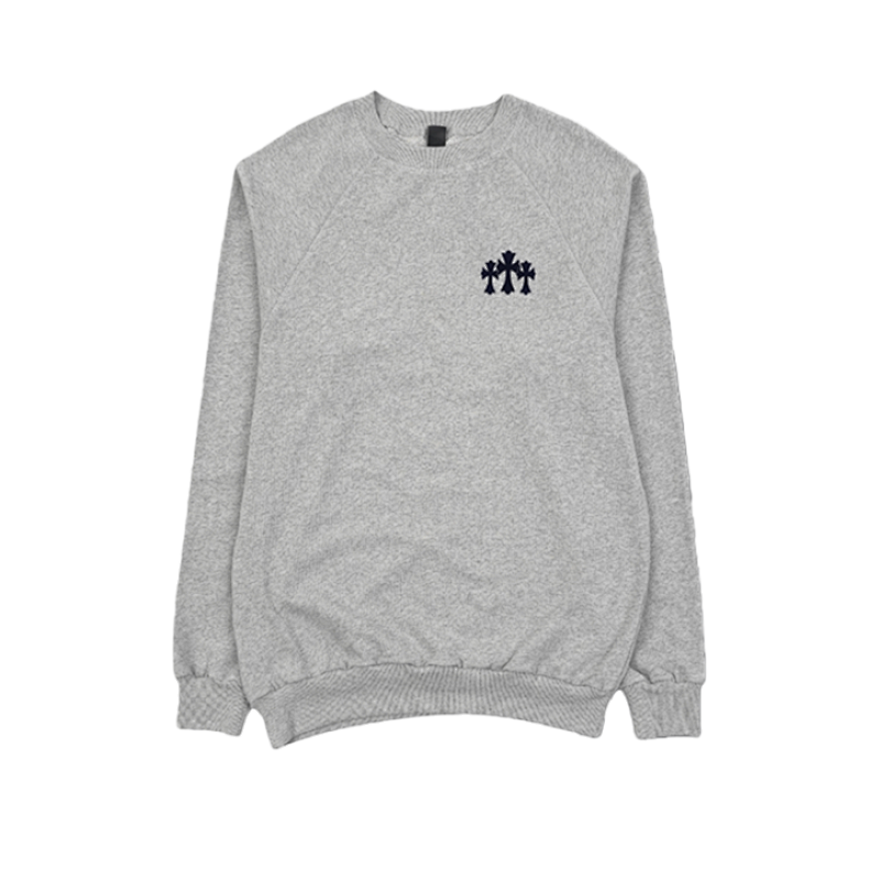 Cross-shaped Flocked Sweatshirt