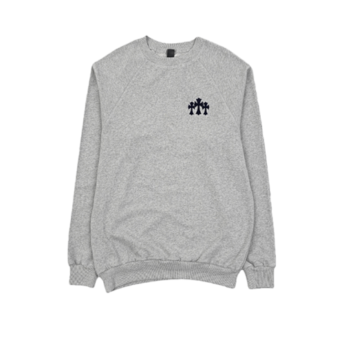 Cross-shaped Flocked Sweatshirt