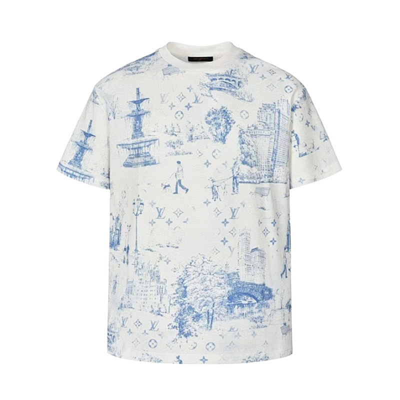 Louis Vuitton Printed Cotton Piqué Short-Sleeve T-Shirt