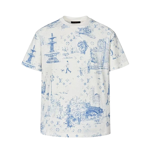 Louis Vuitton Printed Cotton Piqué Short-Sleeve T-Shirt