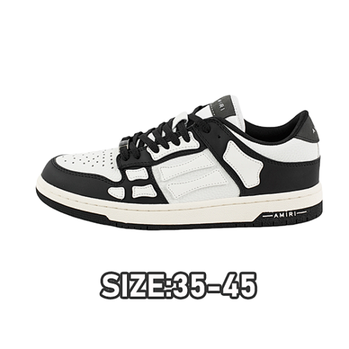 Amiri A Miri Skeleton Board Shoes Black And White Black Belt
