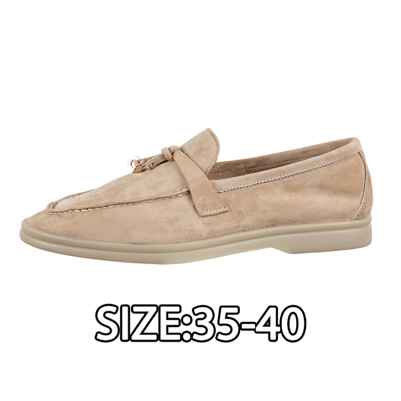 Suede Casual Shoes Camel Color
